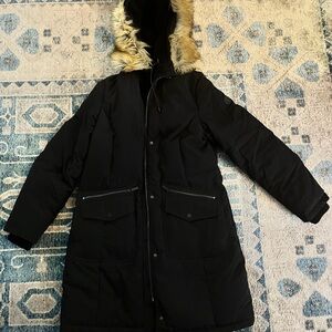 French Connection Black Puffer Coat
